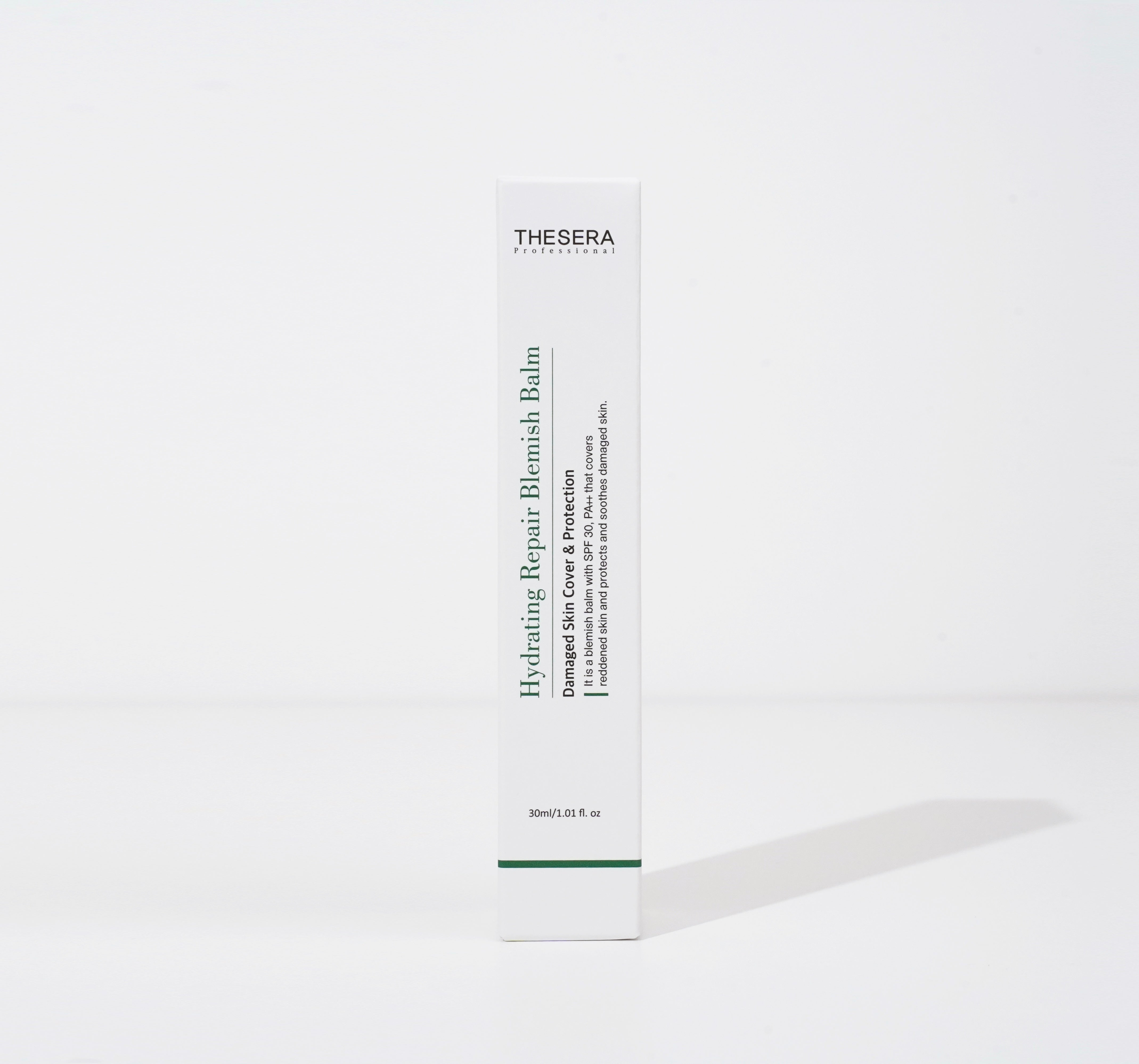 THESERA HYDRATING REPAIR BLEMISH BALM VEIDO KREMAS SU SPALVA SPF 30, 30 ML (1 ATSPALVIS - ŠVIESESNIS, 2 ATSPALVIS - TAMSESNIS)