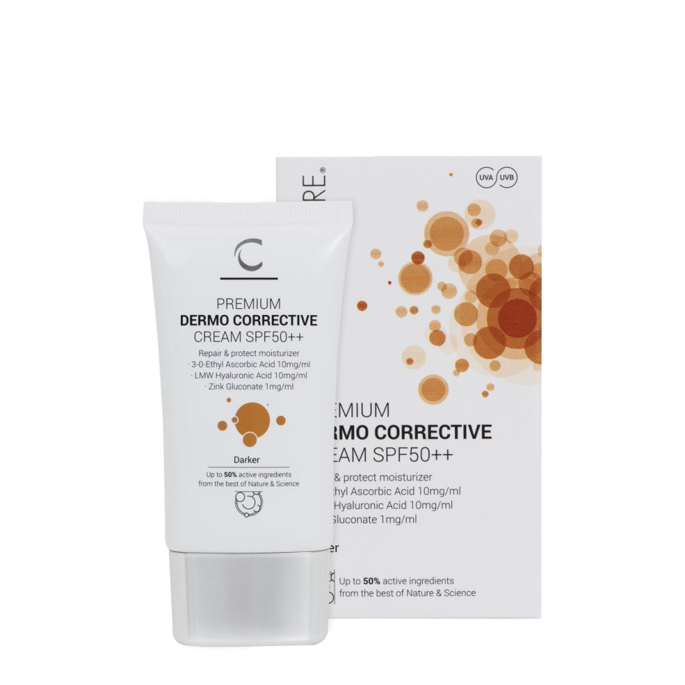 CLINICARE Koreguojamasis kremas SPF50++ su spalva (medium, dark) 35 - 100ml