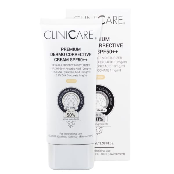 CLINICARE Corrective Cream SPF50++ with color (medium, dark) 35 - 100ml