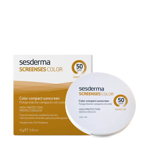 SESDERMA SCREENSES SPF50 KOMPAKTINĖ PUDRA (ŠVIESI), 10 g