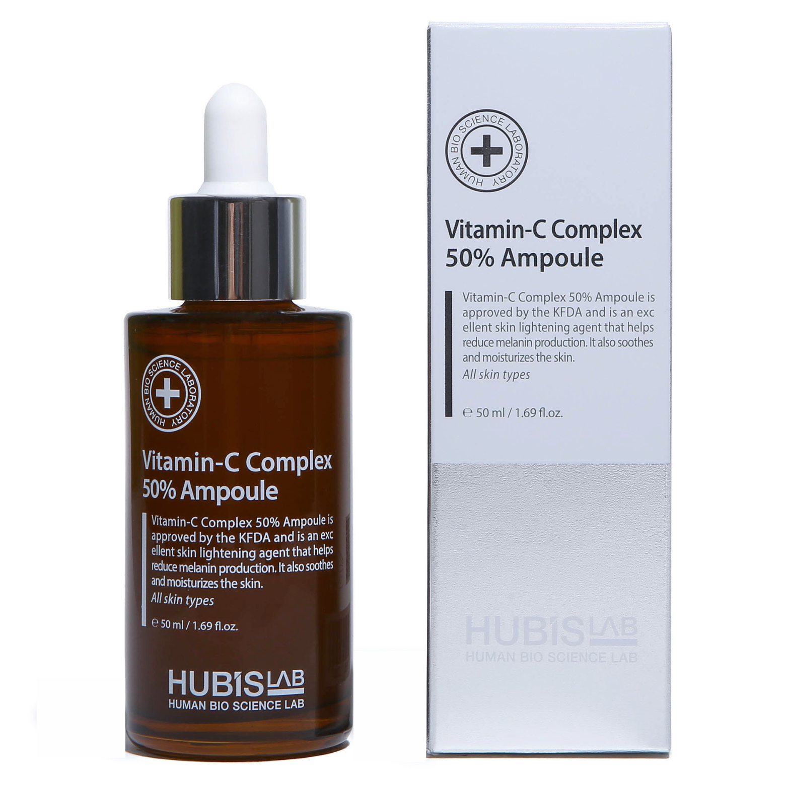 HUBISLAB AMPULĖ SU 50% VITAMINO C KOMPLEKSU, 50 ML