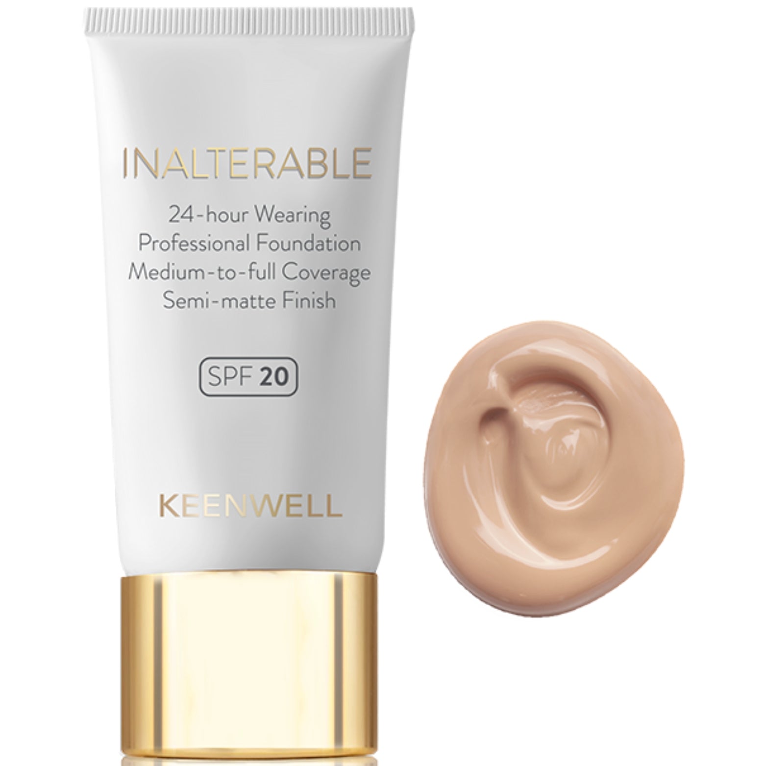 KEENWELL INALTERABLE SKYSTAS MAKIAŽO PAGRINDAS SU SPF20, 30 ml  (Nr. 2)