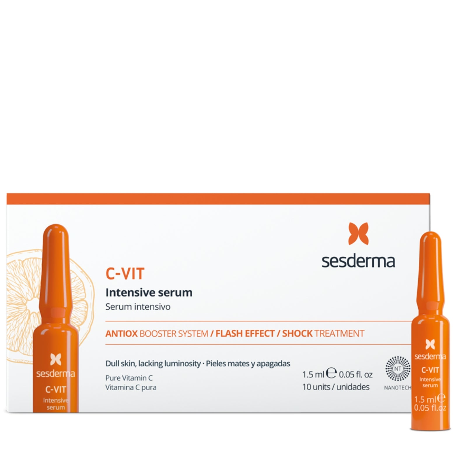 SESDERMA C-VIT INTENSYVAUS SERUMO AMPULĖS, 10x1,5 ML