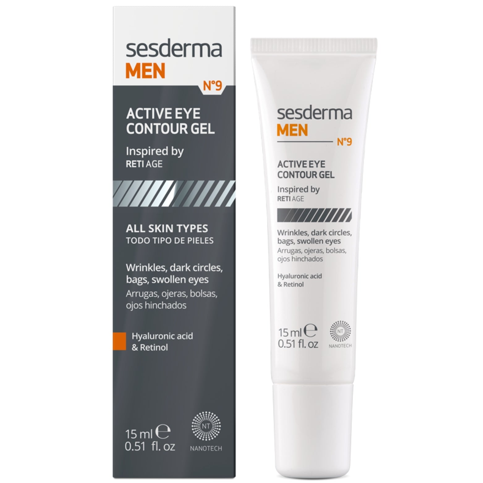 SESDERMA MEN GELIS AKIŲ KONTŪRUI VYRAMS, 15 ml