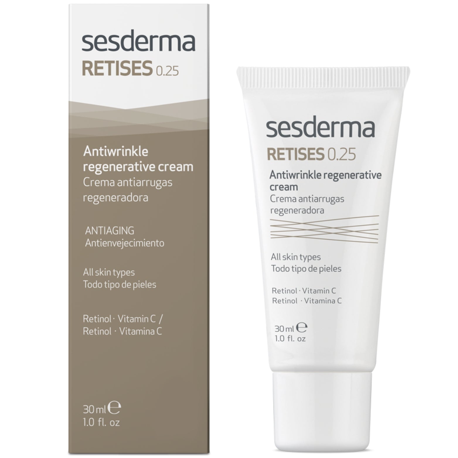 SESDERMA RETISES 0,25% KREMAS NUO RAUKŠLIŲ, 30 ml