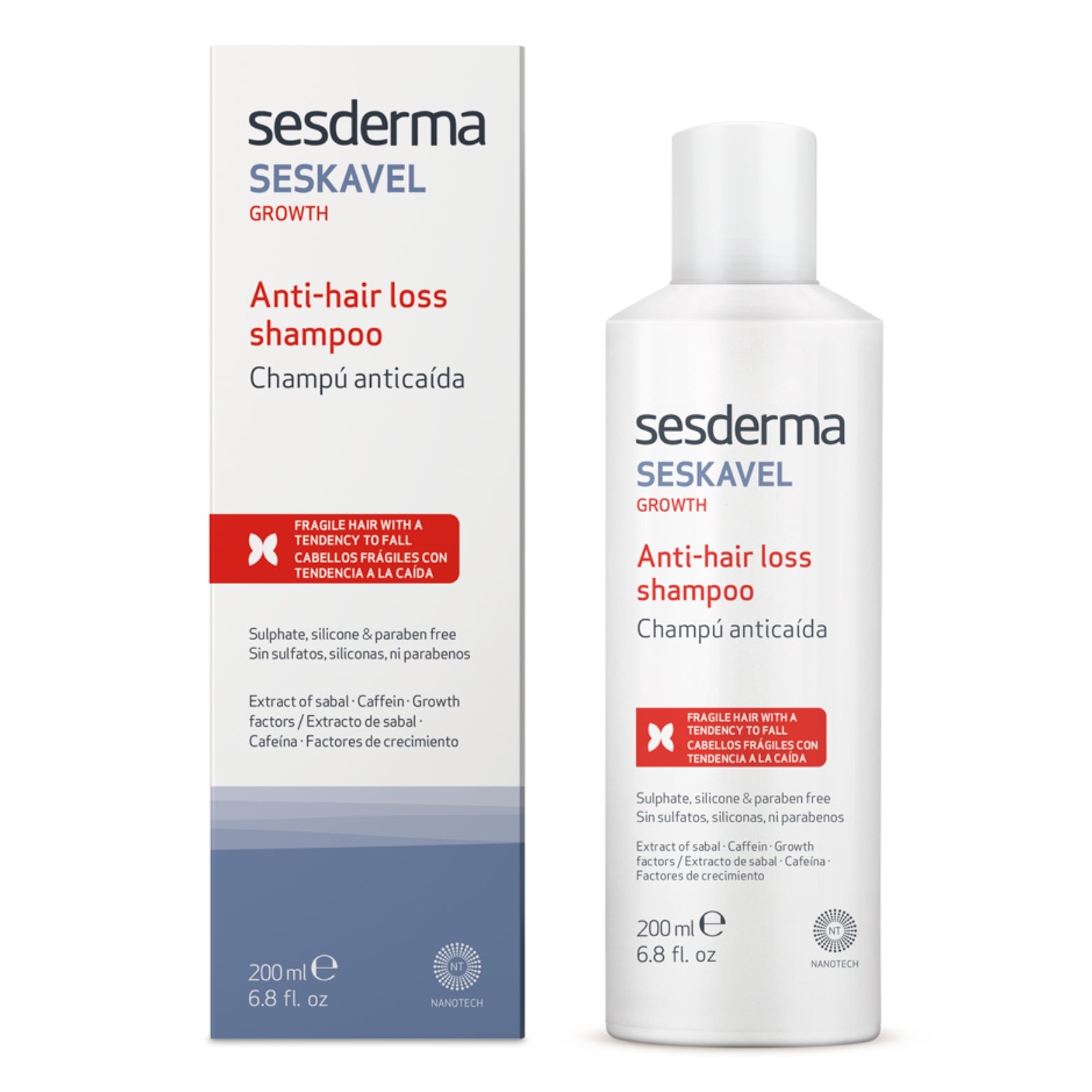 SESDERMA SESKAVEL ŠAMPŪNAS NUO PLAUKŲ SLINKIMO, 200 ML