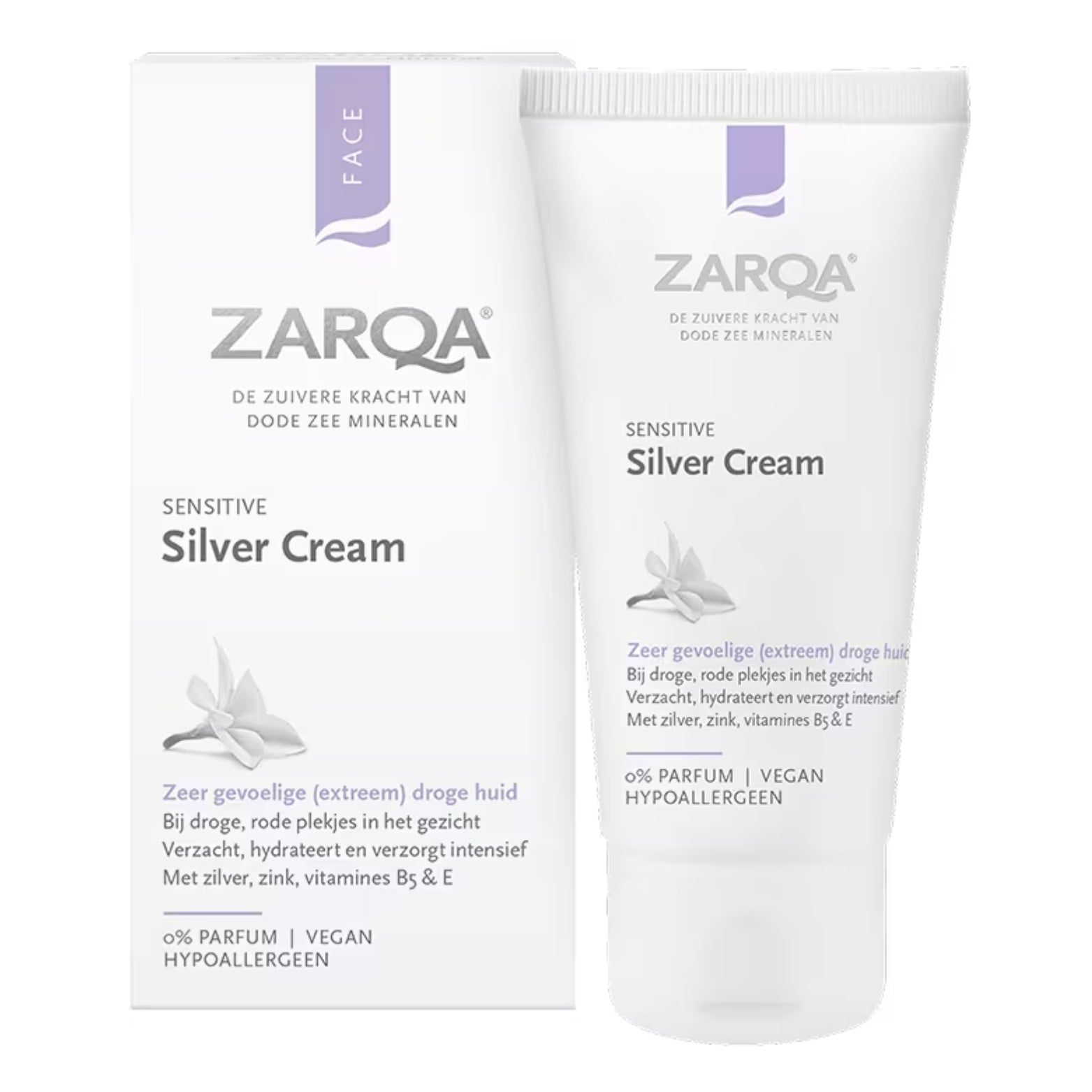 ZARQA SENSITIVE SILVER VEIDO KREMAS, 30 ML